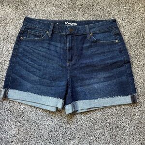 Sonoma Women's Jean Shorts - Deep Blue